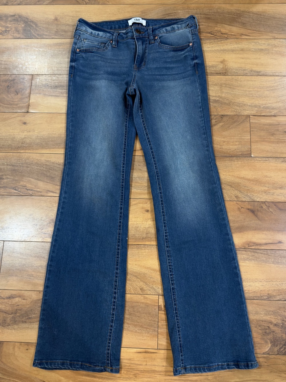 YMI Women’s Bootcut Jeans Medium Dark Wash Denim Size 5/27 Y2K 90s Western